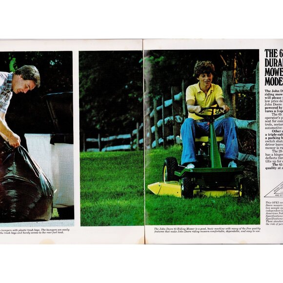 John Deere Lawn Tractors & Riding Mowers Brochure – Vintage 1980s Dealer Catalog - Picture 5 of 6